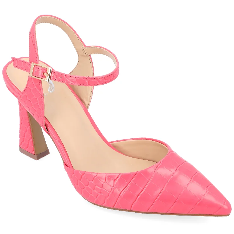 Women's patent leather stiletto heel pumps with a high - shine finishJournee Collection Women's Nixey Wide Width Pump