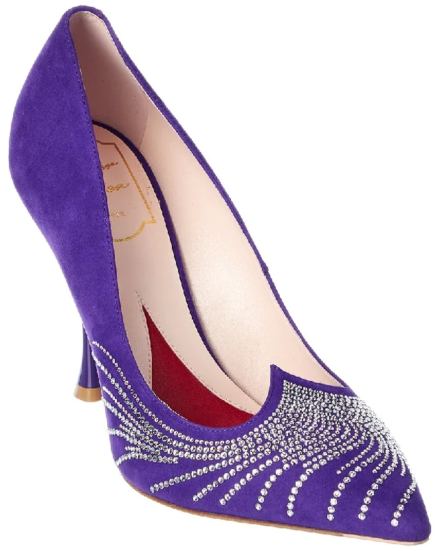 Women's snakeskin - embossed stiletto heel pumps for a bold statementRoger Vivier I Love Vivier Suede Pump