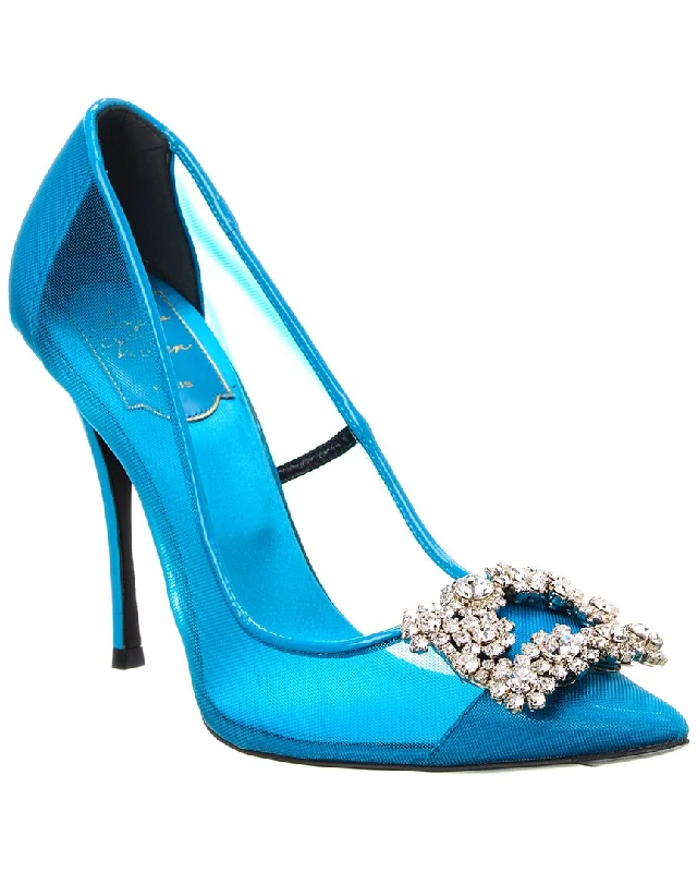 Women's red - carpet stiletto heel pumps for a glamorous eventRoger Vivier Mesh & Patent Pump