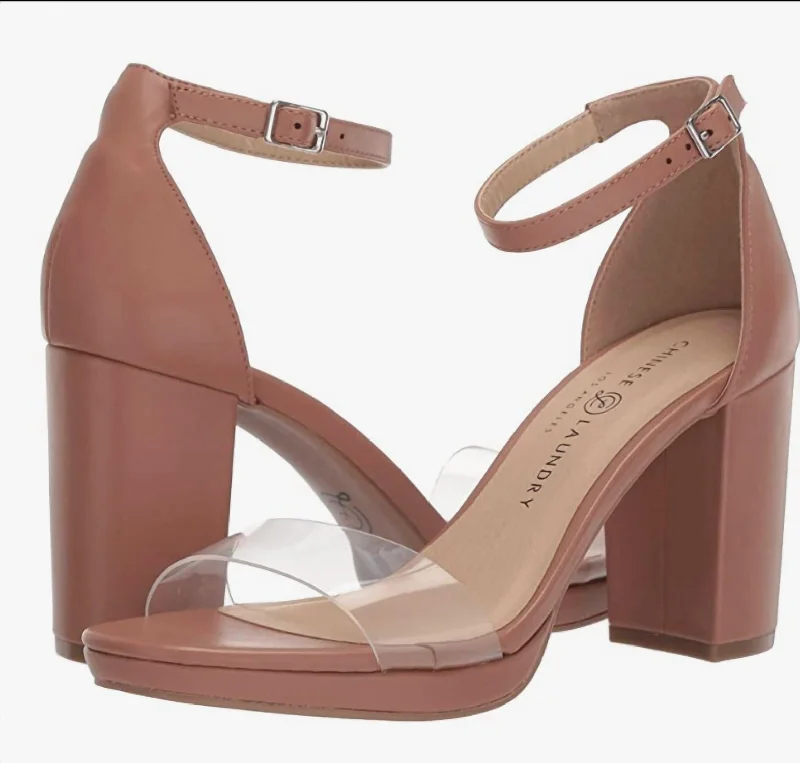 Women's peach stiletto heel pumps for a soft and feminine appealTeri Heel In Nude