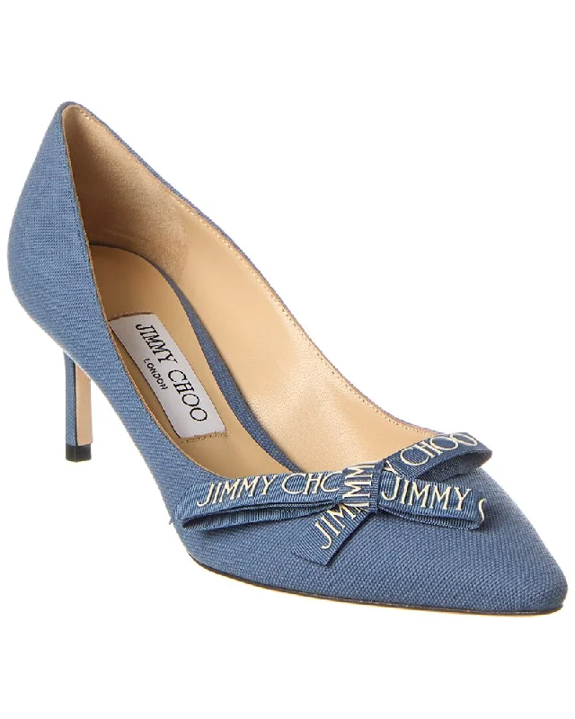 Women's evening gala stiletto heel pumps in a long - lasting colorJimmy Choo Romy 60 Linen Pump