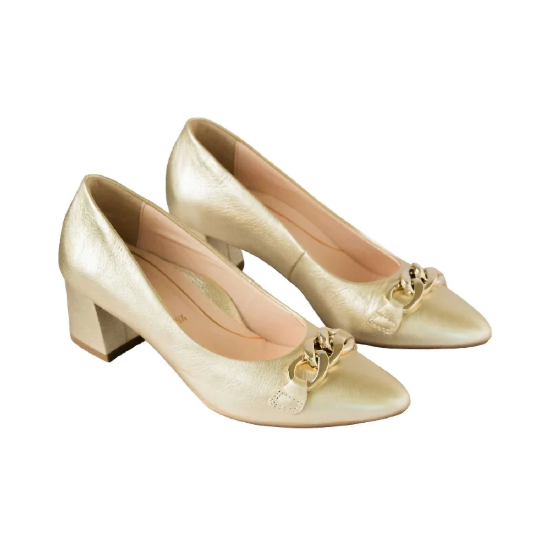 Women's patent leather stiletto heel pumps with a high - shine finishWomen's Lichfield Shoes In Platinum Metallic Leather