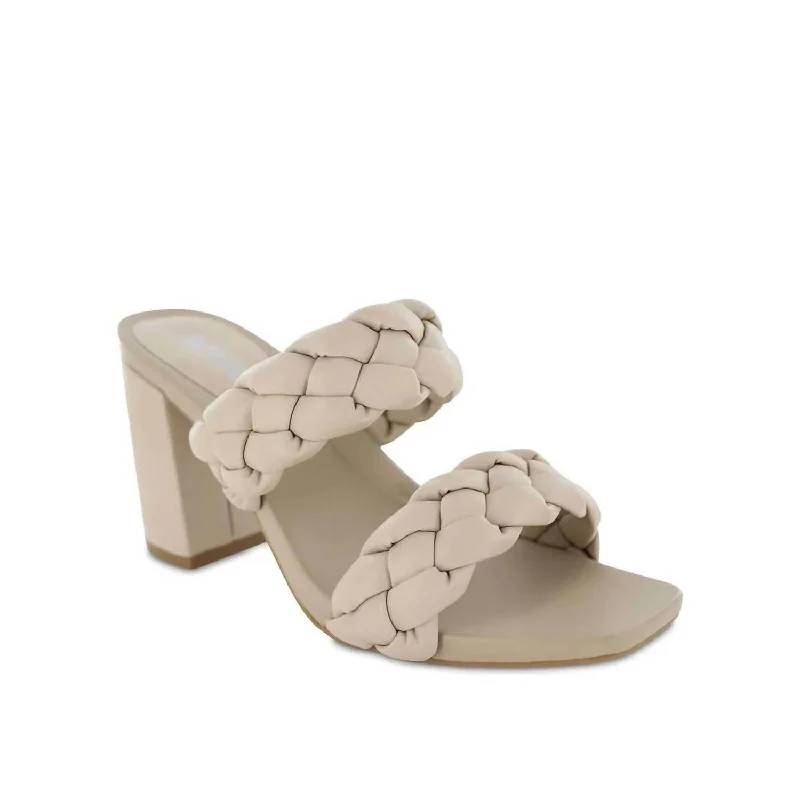 Women's tassel - adorned stiletto heel pumps for a bohemian touchMaine Braided Heels In Beige