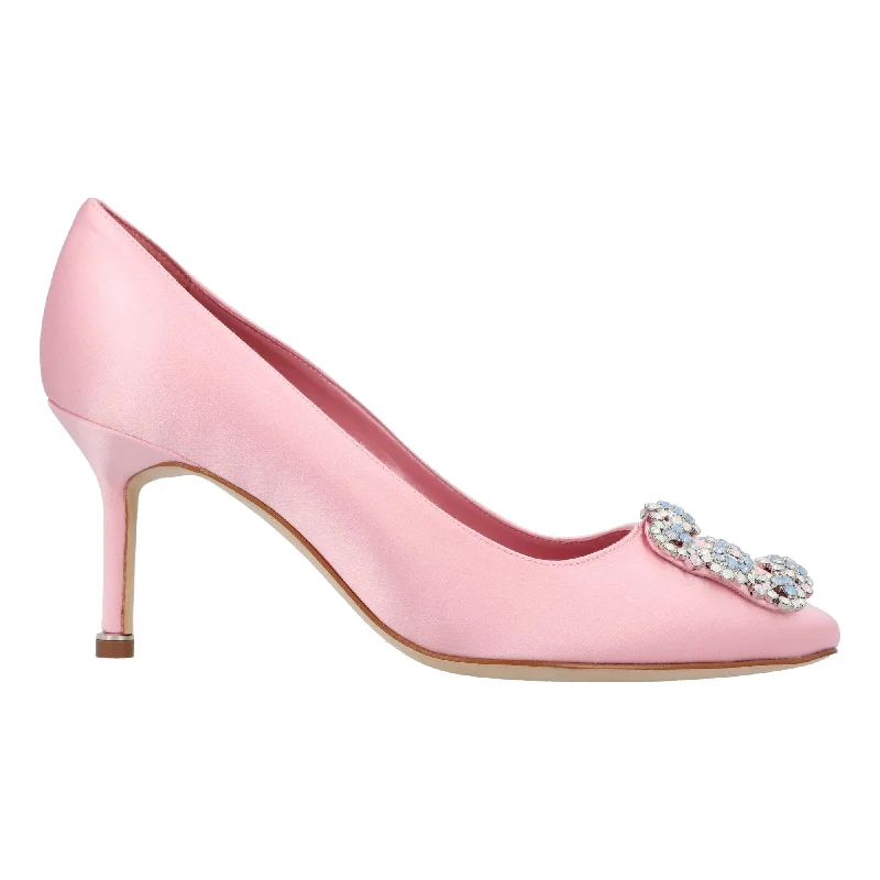 Women's microfiber stiletto heel pumps with moisture - wicking propertiesManolo Blahnik Hangisi 070 Pump Pink