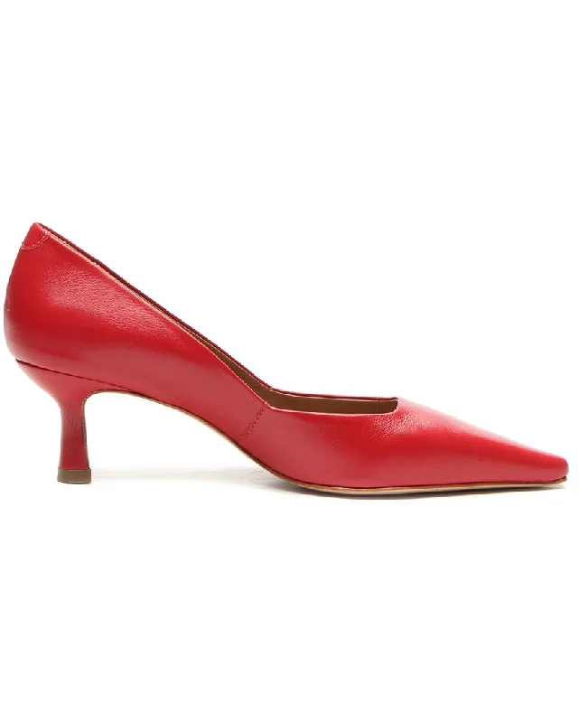 Women's office - appropriate stiletto heel pumps with a low - heel optionVicenza Japao Leather Scarpin