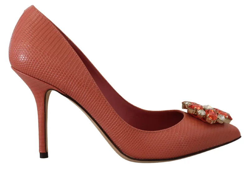 Women's red - carpet stiletto heel pumps for a glamorous eventDolce & Gabbana Exotic Leather Heels Pumps in Women's