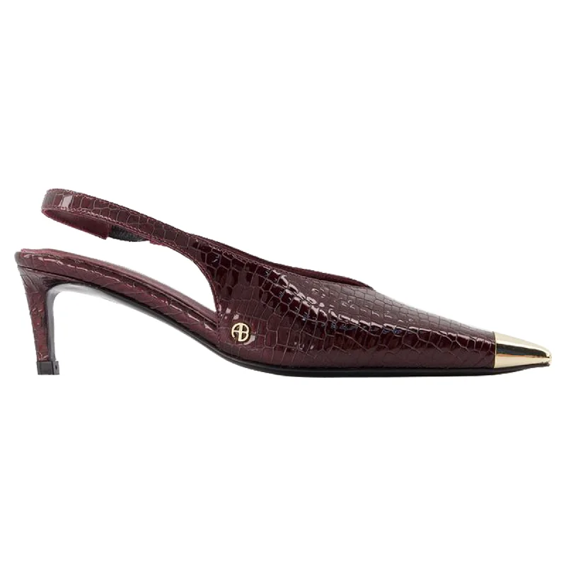 Women's hypoallergenic stiletto heel pumps for sensitive skinNina Pumps - ANINE BING - Calfskin - Burgundy