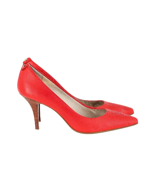 Women's ankle - strap stiletto heel pumps with a cut - out detailMichael Michael Kors Pumps in Red Leather