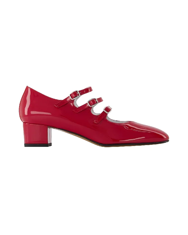 Women's hot pink stiletto heel pumps for a fun night outKina Babies in Red Patent Leather