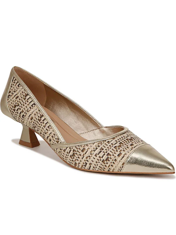 Women's brocade stiletto heel pumps with a vintage feelL-Darcy Womens Leather Stilleto Pumps