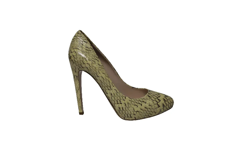 Women's holiday party stiletto heel pumps with a festive touchMiu Miu Calzature Donna Heels in Animal Print Animal Skin