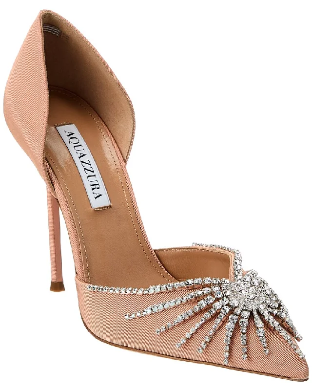 Women's evening gala stiletto heel pumps in a long - lasting colorAquazzura Sunshine 105 Grosgrain Pump