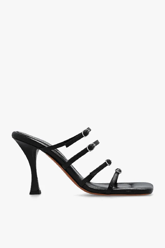 Women's lace - trimmed stiletto heel pumps with a scalloped edgeProenza Schouler New Women's Heel Shoes In Black