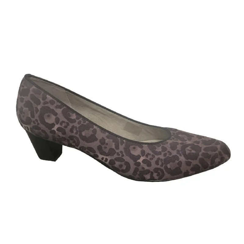 Women's microfiber stiletto heel pumps with moisture - wicking propertiesWomen's Kelly Pump In Grey Leopard