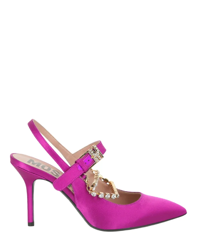 Women's velvet - covered stiletto heel pumps for a luxurious lookRhinestone-Embellished Pumps