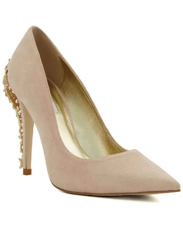 Women's ankle - strap stiletto heel pumps with a cut - out detailDune London Audleys Leather Court Shoe