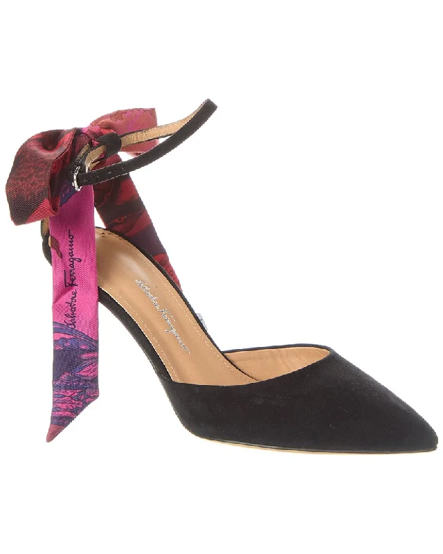 Women's date - night stiletto heel pumps with a sexy silhouetteFerragamo Iman Suede Pump