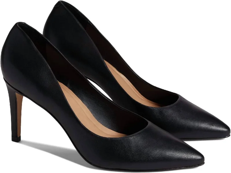 Women's date - night stiletto heel pumps with a sexy silhouetteWomen's Beatriz Leather Pump Heels In Black