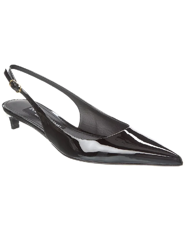 Women's breathable stiletto heel pumps for warm weatherDolce & Gabbana Patent Slingback Pump