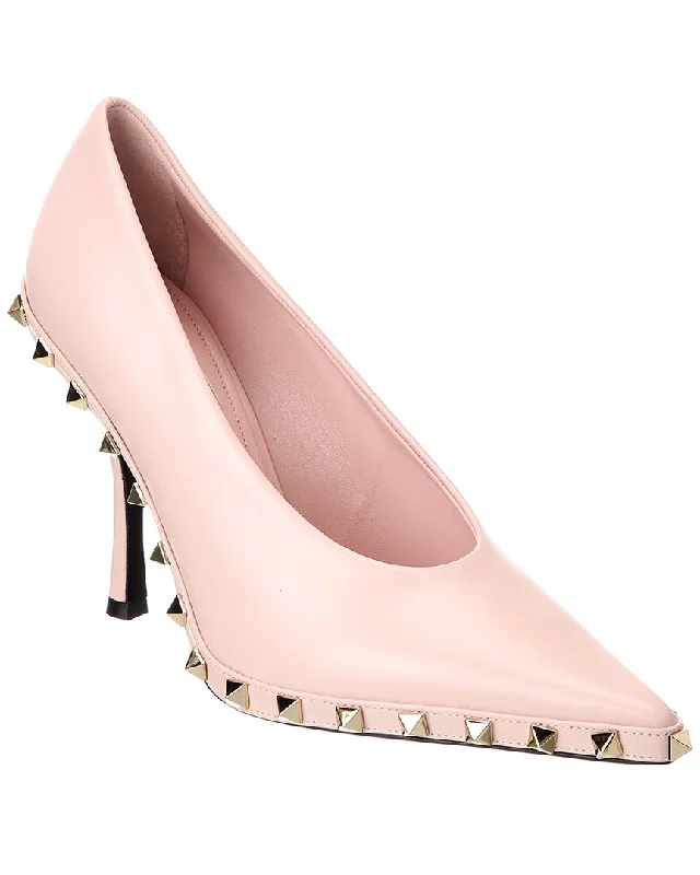 Women's lavender stiletto heel pumps for a delicate styleValentino Rockstud 100 Leather Pump