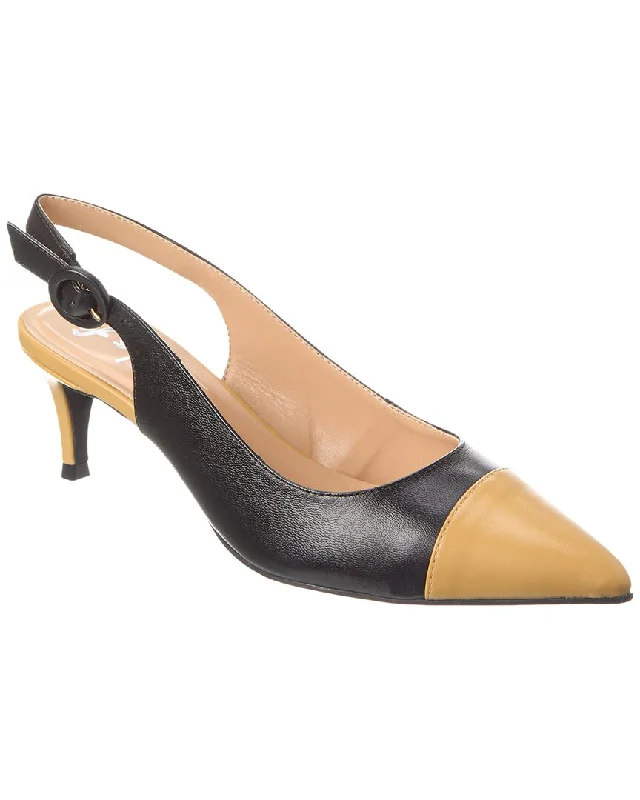 Women's wide - width stiletto heel pumps for a comfortable fitFrench Sole Skylar Leather Slingback Pump