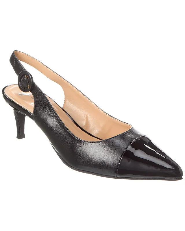 Women's shock - absorbing stiletto heel pumps for all - day wearFrench Sole Skylar Leather Slingback Pump