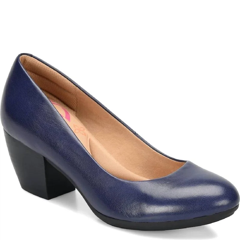 Women's peach stiletto heel pumps for a soft and feminine appealAmora Dress Pump - Medium Width In Peacoat Navy