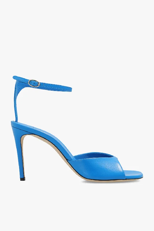 Women's genuine leather stiletto heel pumps with a soft finishVictoria Beckham Womens Heel Shoes In Blue