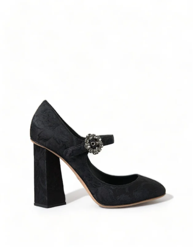 Women's faux suede stiletto heel pumps for a budget - friendly optionDolce & Gabbana Chic  Brocade Mary Janes Women's Pumps