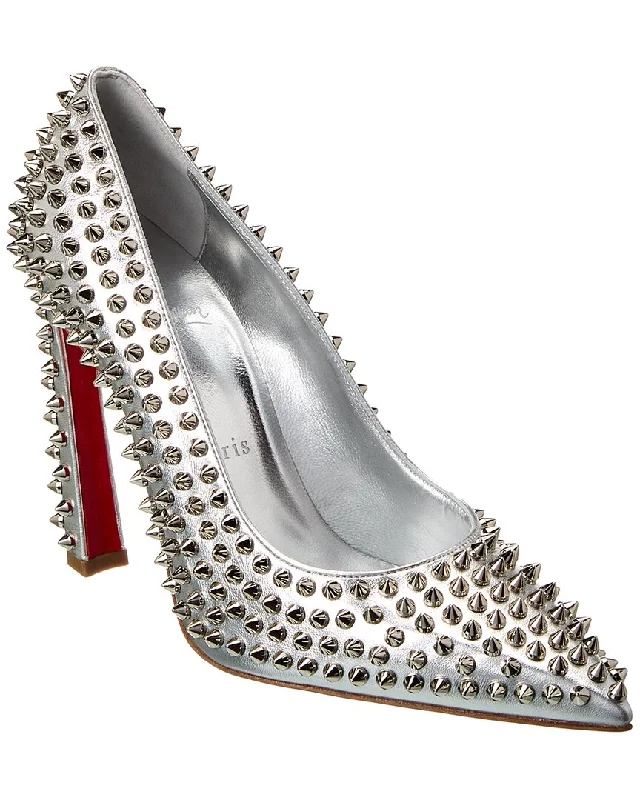 Women's business meeting stiletto heel pumps with a professional lookChristian Louboutin Condora Spikes 100 Leather Pump