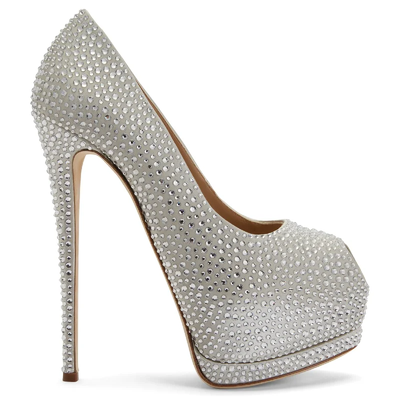 Women's mesh - paneled stiletto heel pumps for breathabilityGiuseppe Zanotti Sharon