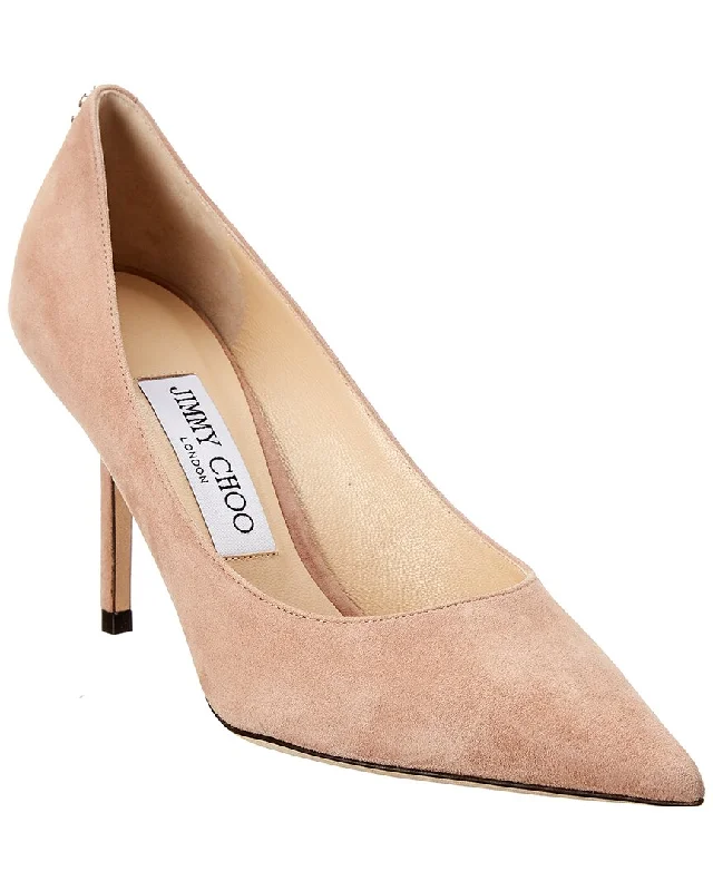 Women's holiday party stiletto heel pumps with a festive touchJimmy Choo Love 85 Suede Pump