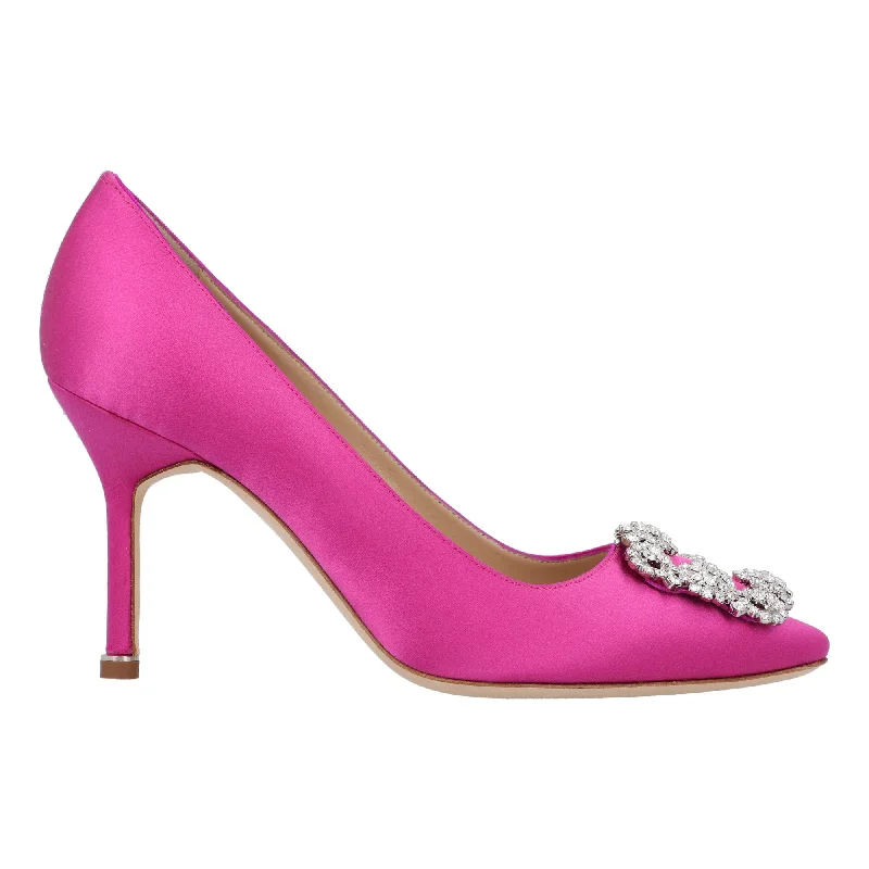 Women's faux suede stiletto heel pumps for a budget - friendly optionManolo Blahnik Hangisi 090 Pump Pink