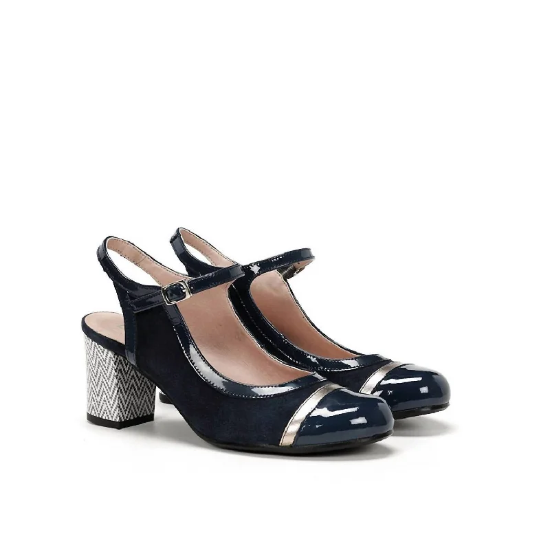 Women's holiday party stiletto heel pumps with a festive touchWomen's Rodin Sling Heel In Blue