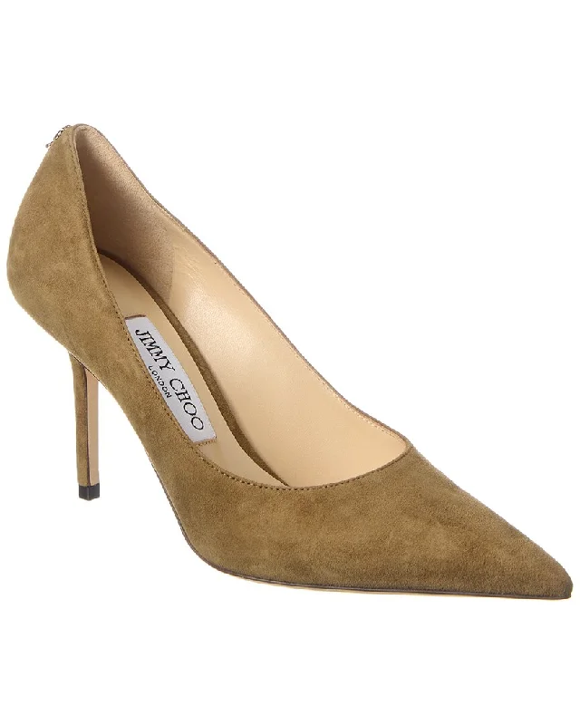 Women's non - slip stiletto heel pumps for safety on slippery floorsJimmy Choo Love 85 Suede Pump