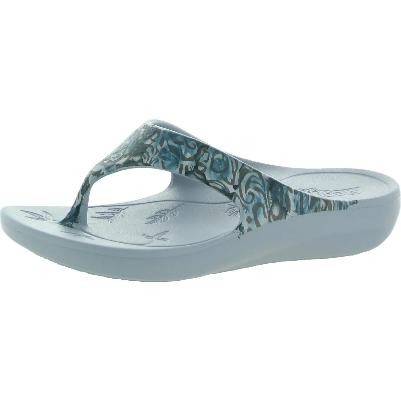 Women's Rhinestone - Embellished Open - Toe Sandals in Silver for a Glamorous Party LookAlegria Womens Ode Cushioned Footbed Slip On Pool Slides