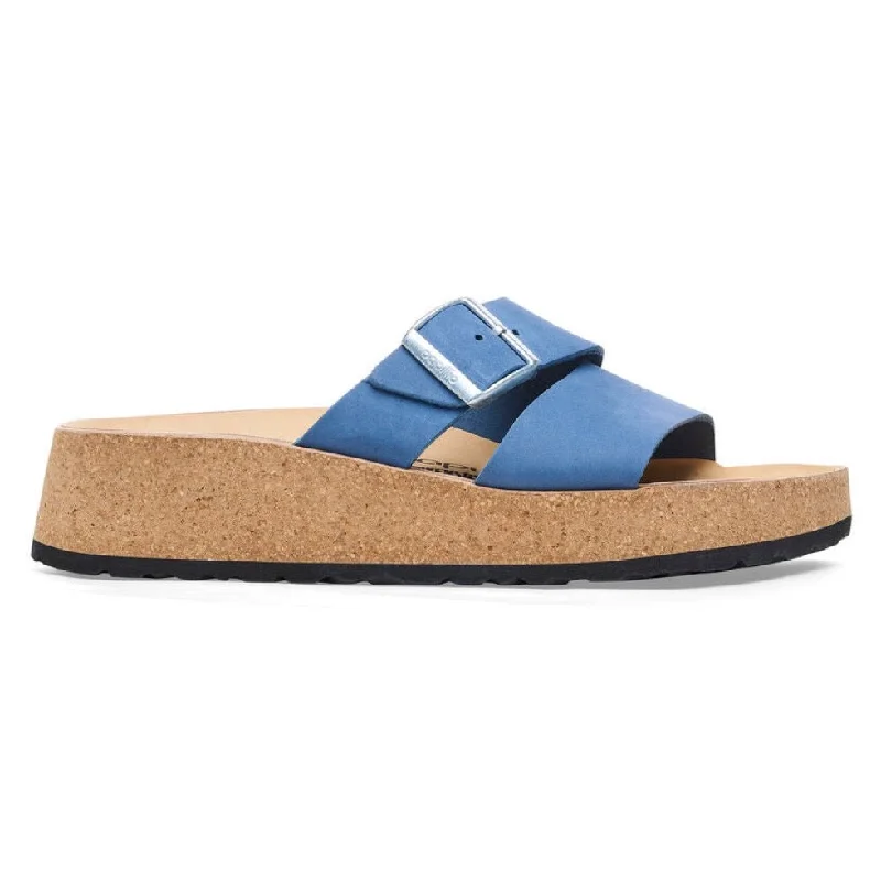 Child - Friendly Women's Sandals with a Secure Buckle in Purple for Moms on the GoBirkenstock Women's Almina Nubuck Leather / Elemental Blue