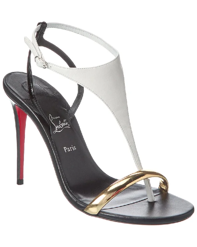 Shock - Absorbing Women's Sandals with a Soft Insole in Black for Active LifestylesChristian Louboutin Athina 100 Leather Sandal