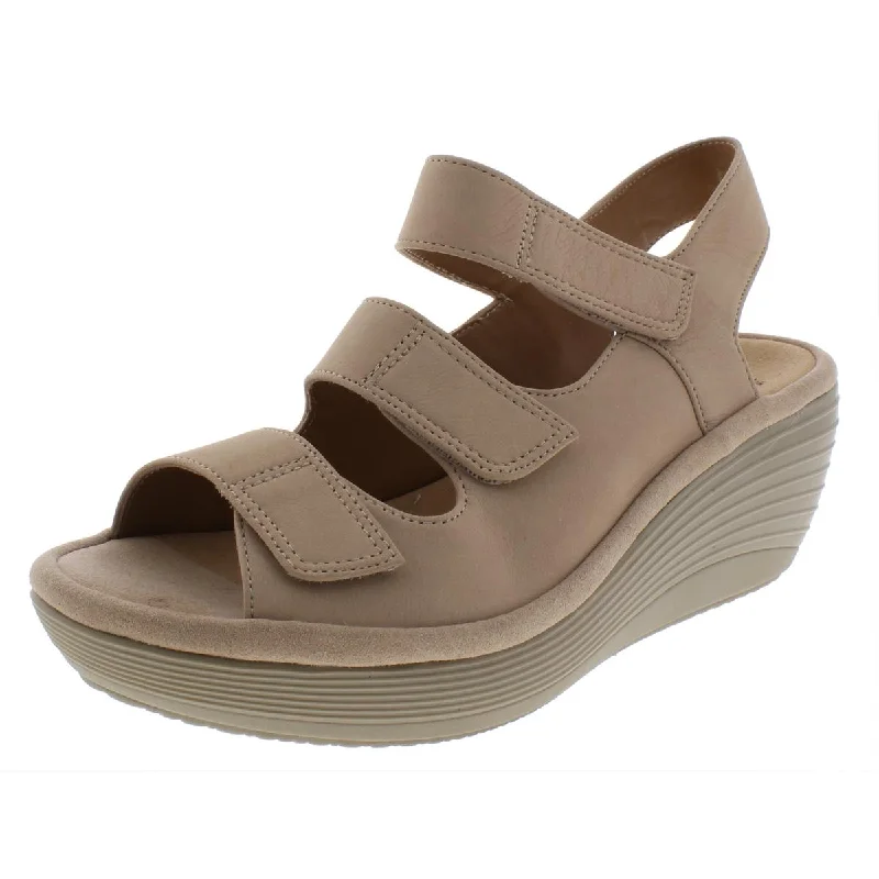 Orthopedic Women's Sandals with Arch Support in Gray for Foot HealthClarks Womens Reedly Juno Nubuck Platforms Wedges