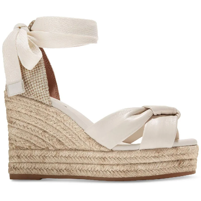 Women's Sandals with a Wedge Heel and a Tassel Detail in Orange for a Trendy LookCole Haan Womens CLOUDFEEL HAMPTON Leather Espadrille Wedge Sandals