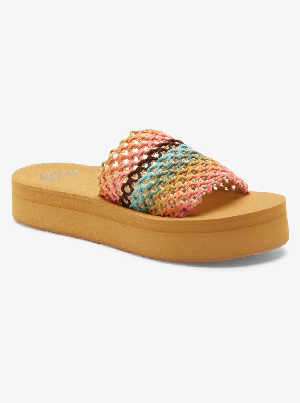 Lightweight Women's Mesh - Paneled Sandals in Yellow for BreathabilityDayzie Slide Sandals - Multi