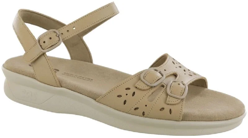 Sustainable Women's Recycled Material Sandals in Beige for Eco - Conscious ShoppersSAS Women's Duo Quarter Strap Sandal Warm Stone