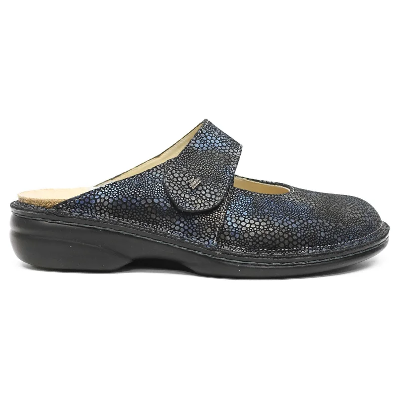 Women's Sandals with a Glitter - Coated Strap in Gold for a Sparkly Summer OutfitStanford Leather Women's Slip-On Sandals