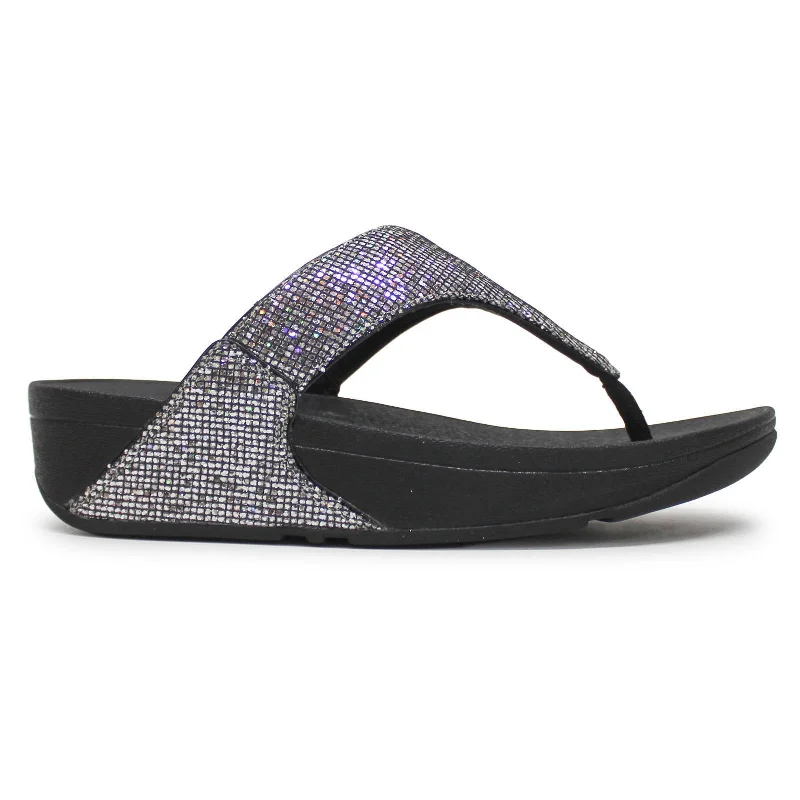 Child - Friendly Women's Sandals with a Secure Buckle in Purple for Moms on the GoLulu Glitterball Toe Post Synthetic Women's Slip On Sandals