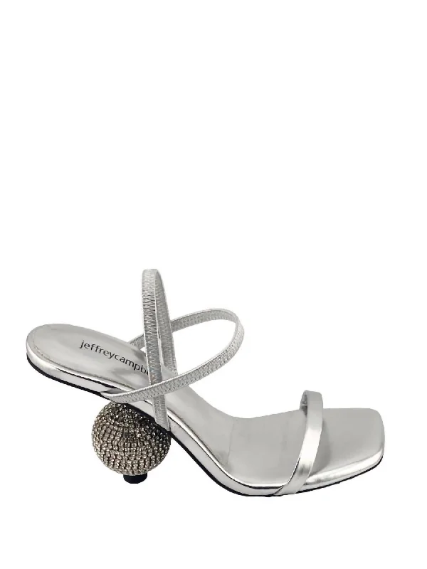 Women's Ankle - Strap Sandals with a Block Heel in Red for a Sophisticated StyleFunkadelic Sandals In Silver