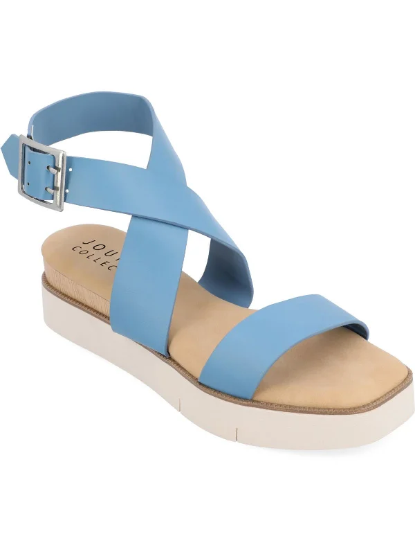 Waterproof Women's Rubber Beach Sandals with Arch Support in Blue for Water ActivitiesHavalee Womens Ankle Strap Comfort Foam