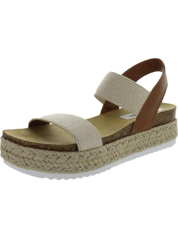 Sustainable Women's Recycled Material Sandals in Beige for Eco - Conscious ShoppersJaklin Womens Cork Slip On Flatform Sandals