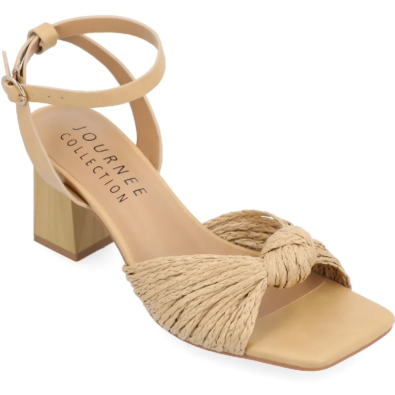 Women's Cork - Soled Espadrille Sandals with a Rope - Trimmed Upper in Navy for a Summer VibeJournee Collection Womens Galinda Summer Dress Block Heel