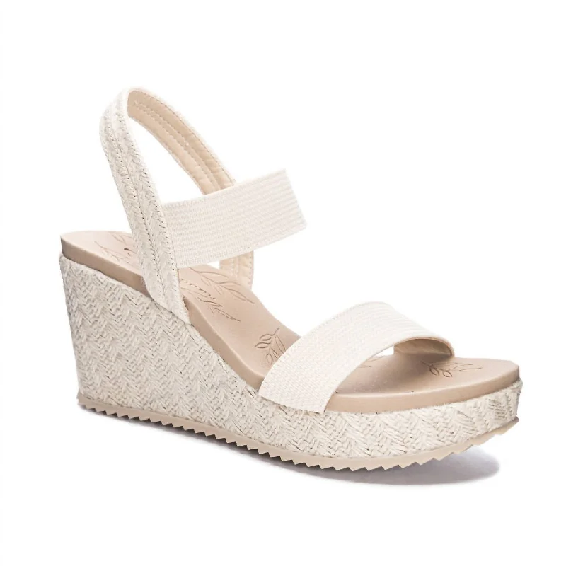 Women's Sandals with a Floral - Printed Upper in Pink for a Feminine Spring LookKaylin Platform Sandal In Natural