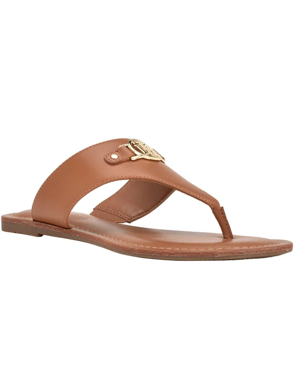 Women's Sandals with a Glitter - Coated Strap in Gold for a Sparkly Summer OutfitLazire Womens Faux Leather Slip On Slide Sandals